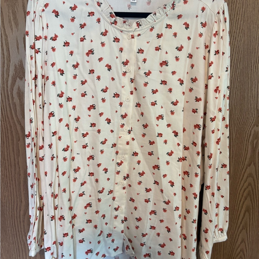 Floral Button-Up Blouse